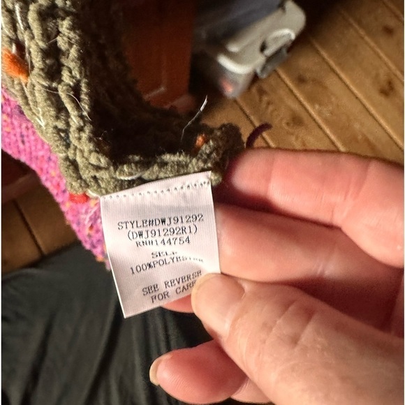 Davi and Dani size large striped chenille chunky knit cardigan. Gently‎ worn . - Picture 13 of 14